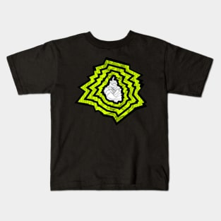 mexico in alert, risk logo wave in wallpaper art Kids T-Shirt